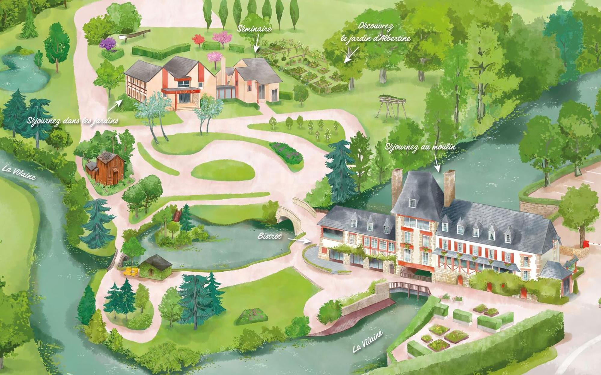 Logis Ar Milin Hotell Châteaubourg Exteriör bild